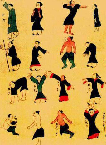 la bannière de Ma Wang Dui et les mouvements de Qi Gong